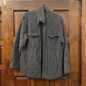 Blank NYC Charcoal Quilted Shirt Jacket or SHACKET